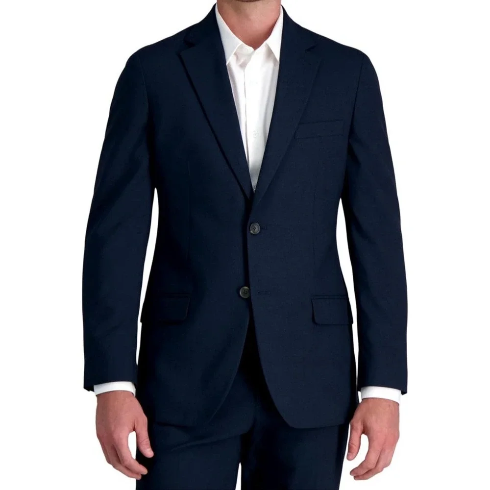 NWT J.M. Haggar Men's JMH Premium Stretch Jacket - Size 50L - Color Navy